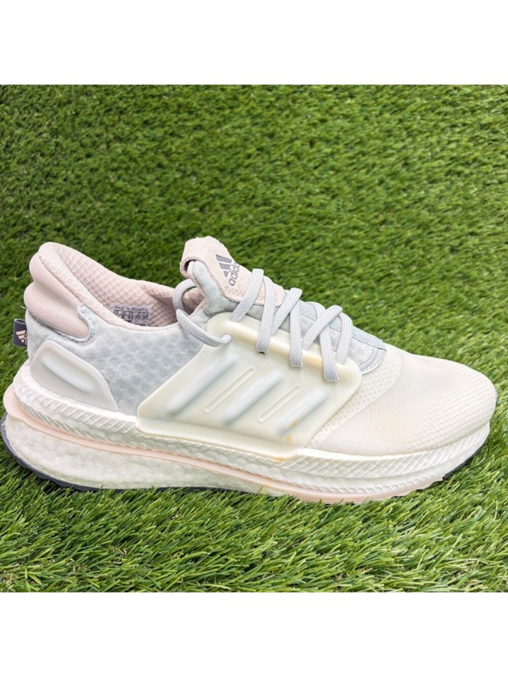 Adidas X_PlrBoost Womens Size 9.5 White Gray Athletic Running Shoes Sneakers